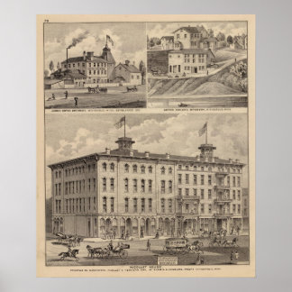 Póster Nicollet House, Cervecería de Orth, Minnesota