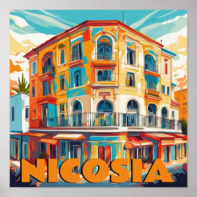 Póster Nicosia, capital de Chipre (Frente)