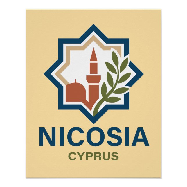 Póster Nicosia Chipre Mediterráneo (Anverso)