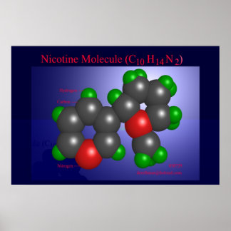 Póster Nicotine Molecule (print)