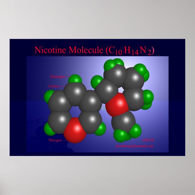 Póster Nicotine Molecule (print) (Frente)