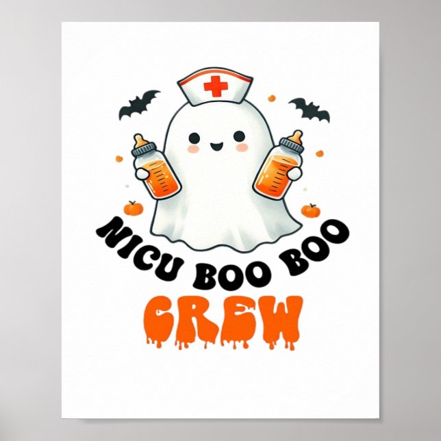 Póster Nicu Boo Boo tripulación halloween, Nicu Boo Crew  (Frente)