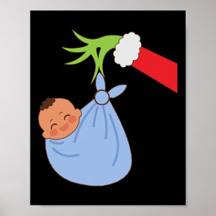 Póster Nicu Enfermera de parto de Navidades de Santa Clau