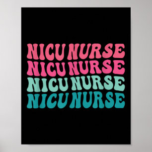 Póster Nicu Enfermera Unidad de Atención Intensiva Neonat