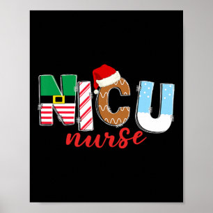 Póster Nicu Navidades Nicu Nurse Xmas Fiesta Nicu Enferme