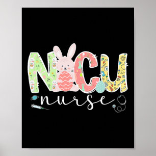 Póster Nicu Nurse Easter Bunny Nicu Enfermería Easter Day