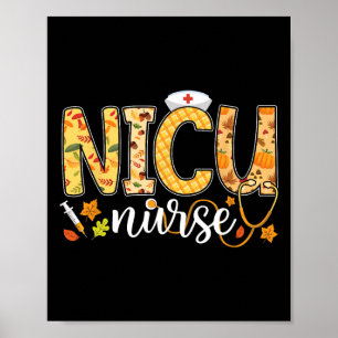 Póster Nicu Nurse Fall Yall Autumn Pumpkin Thankending S