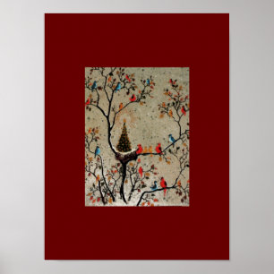 Póster Nido de árbol de Navidad ~ Imprimir / Poster