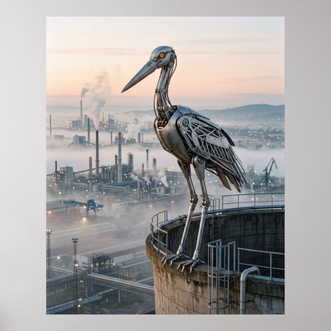 Póster Nido de Cigüeña Industrial (Frente)
