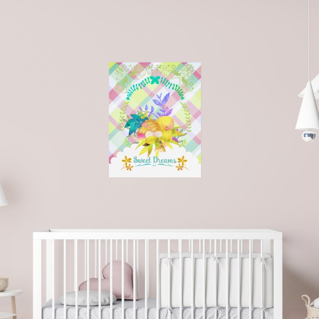Póster Nido de dulces sueños para pájaros. (Guardería 2)