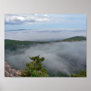 Póster Niebla alrededor de la Cabeza Grande, Acadia NP, M
