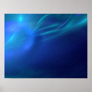 Póster Niebla azul del fractal