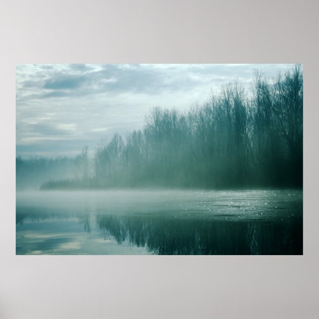 Póster Niebla azul del río (Frente)