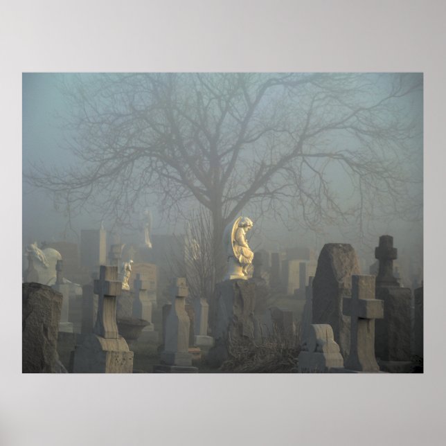 Póster Niebla azul perezosa (Frente)