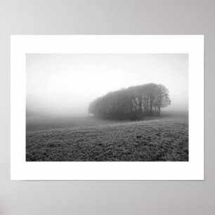 Póster Niebla de invierno: Cheshire, Inglaterra