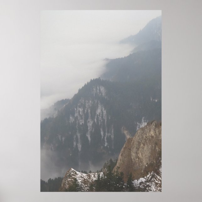 Póster Niebla de invierno en Pieniny (Frente)