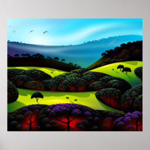 Póster Niebla de la mañana