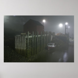 Póster Niebla del puerto de Hall en la estampa artística 
