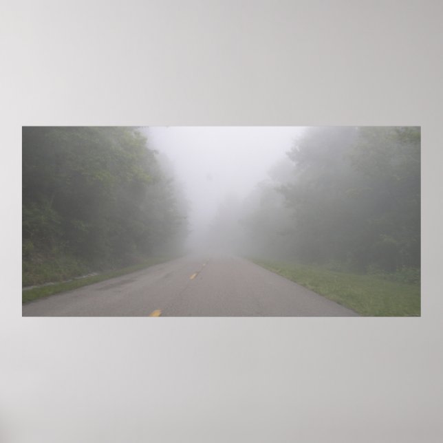 Póster Niebla en la autopista de las estribaciones, Tenne (Frente)