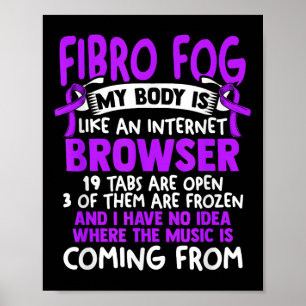 Póster Niebla Fibro - Sobreviviente Fibromialgia Awar