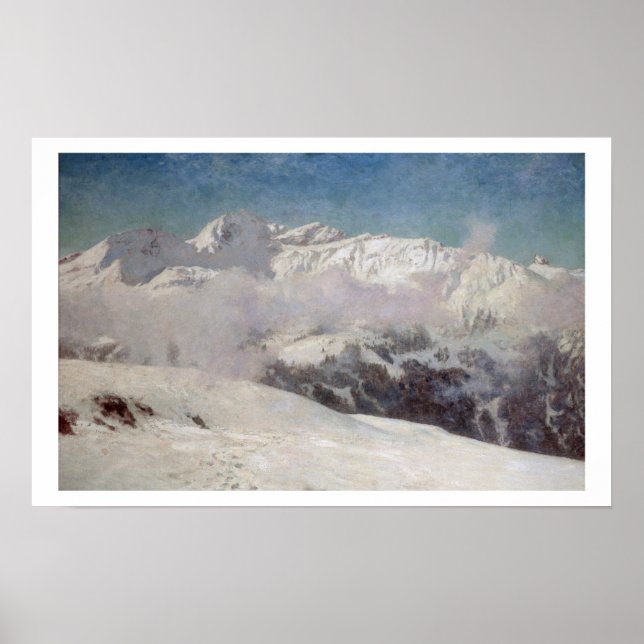 Póster Niebla madrugadora en las montañas, Shilthorn (oi) (Frente)