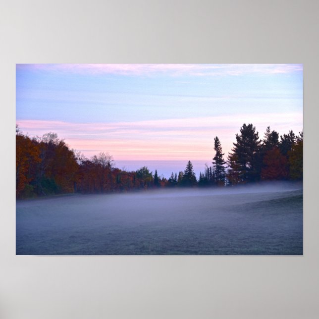 Póster Niebla matutina de Vermont (Frente)