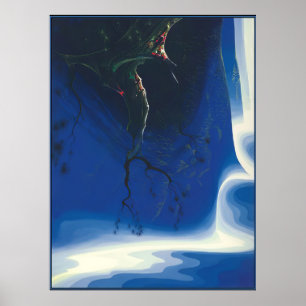 Póster Niebla Morada Azul - Realismo Mágico  Eyvind Earle