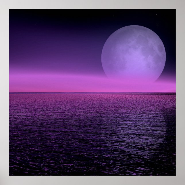 Póster niebla rosa de la altitud de la luna (Frente)