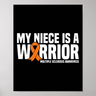 Póster Niece Es Una Guerrera Señora Múltiple Esclerosis C