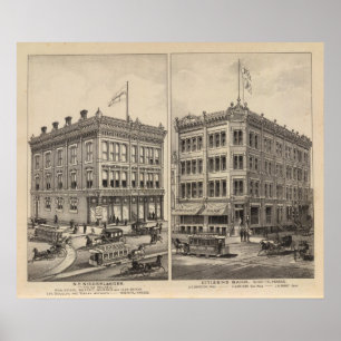 Póster Niederlander y ciudadanos banco, Wichita, Kansas