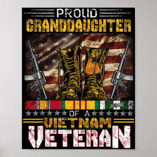 Póster Nieta Orgullosa De Una Camisa Veterana Vietnamita