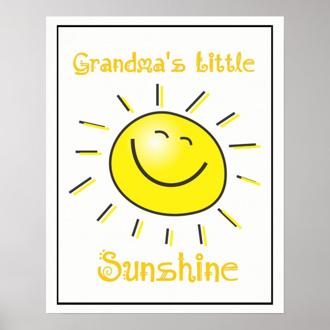 Póster Nietos de la abuela que brillan al sol, cita diver (Frente)