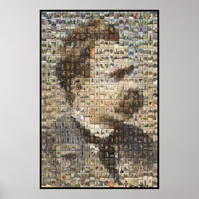 Póster Nietzsche 24x24 en 3D (Frente)