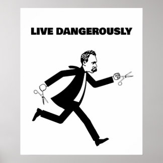 Póster Nietzsche Corriendo Con Tijeras En Vivo Peligrosam
