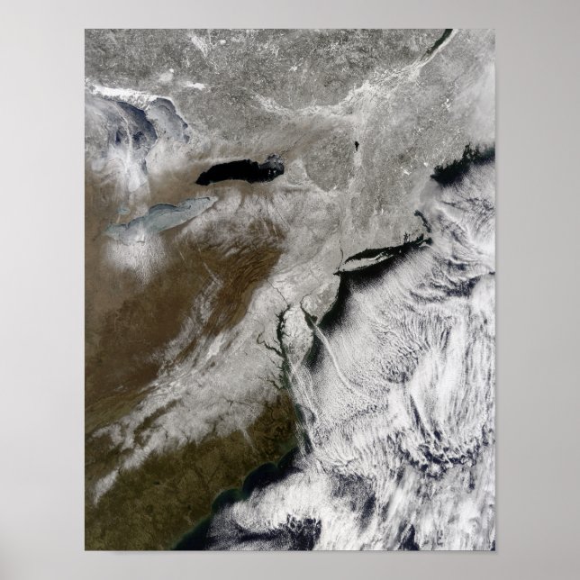 Póster Nieve a través del noreste de Estados Unidos (Frente)