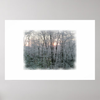 Póster Nieve al amanecer