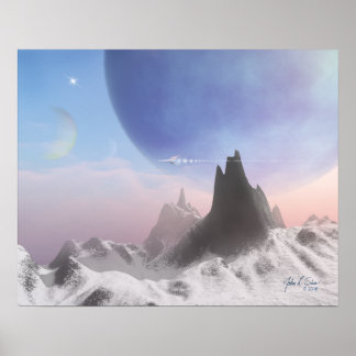Póster Nieve azul (20 x 16)
