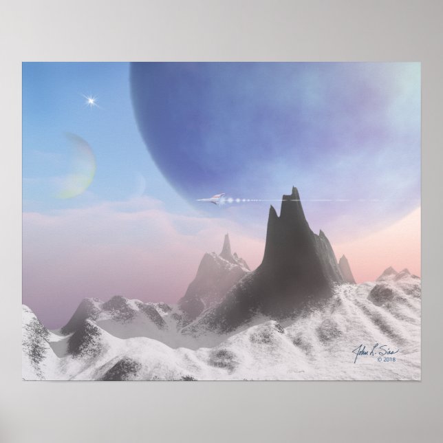 Póster Nieve azul (20 x 16) (Frente)