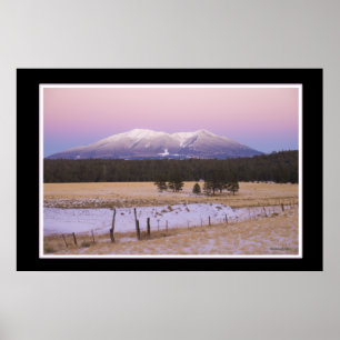 Póster Nieve cubierta San Francisco Peaks Arizona Sunset