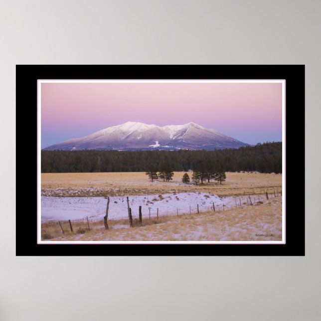 Póster Nieve cubierta San Francisco Peaks Arizona Sunset (Frente)