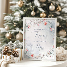 Póster Nieve de invierno Cuántos besos en el juego de la