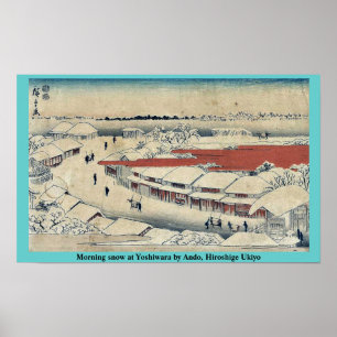Póster Nieve de la mañana en Yoshiwara por Ando,
