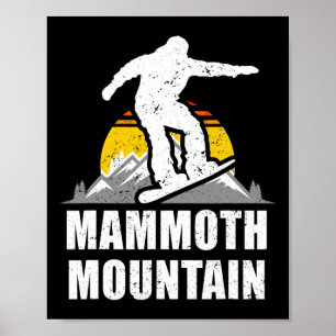 Póster Nieve de los hombres enmascarada en la montaña Mam
