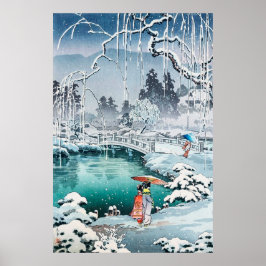 Póster Nieve de primavera en Maruyama por Tsuchiya Koitsu
