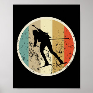Póster Nieve deportiva para deportes de invierno en biatl
