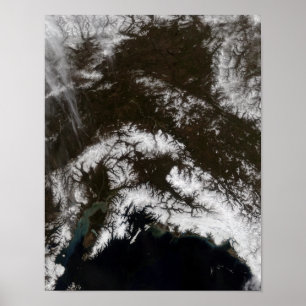 Póster Nieve en Alaska central del sur