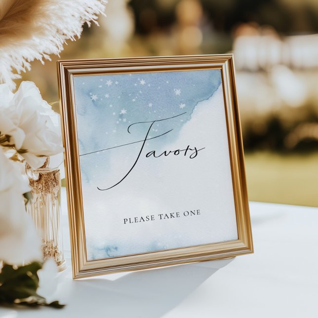 Póster Nieve en amor Blue Bridal Shower Favor (Subido por el creador)