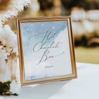 Nieve en amor Blue Bridal Shower Hot Chocolate Bar