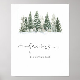 Póster Nieve En Amor Favor De La Ducha Bridal