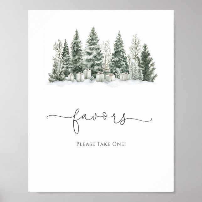 Póster Nieve En Amor Favor De La Ducha Bridal (Frente)